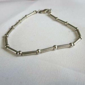 Sterling Silver Italian Bead Bracelet 7", 5 grams